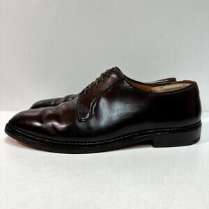 FULLY RESOLED Alden 990 Plain Toe Blucher Color 8 Shell Cordovan Made USA 11.5 D